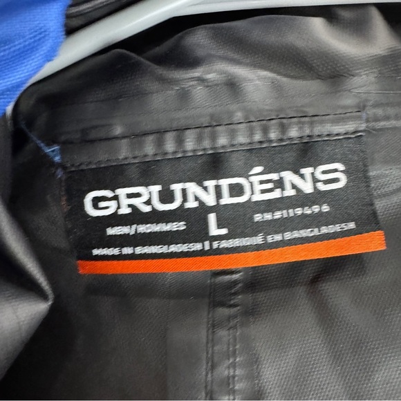 Grundens Vintage Rain Gear Jacket Blue Size Large - Picture 6 of 13